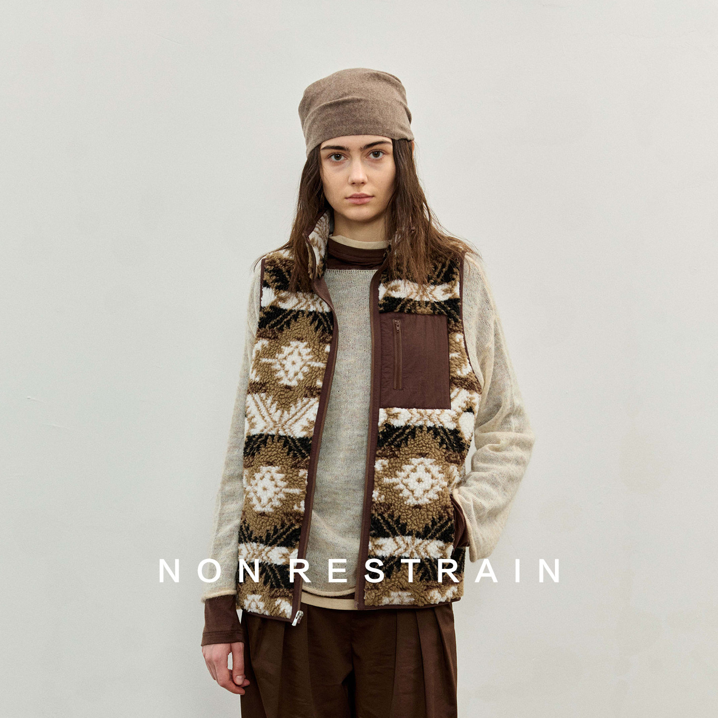 NONRESTRAIN费尔岛无袖背心马甲