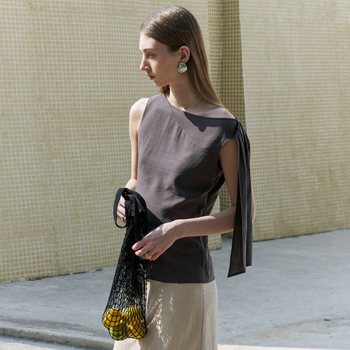 NONRESTRAIN莱赛尔天丝飘带背心