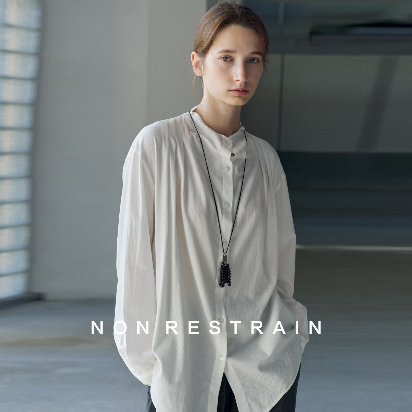 NONRESTRAIN宽松通勤长袖衬衫女