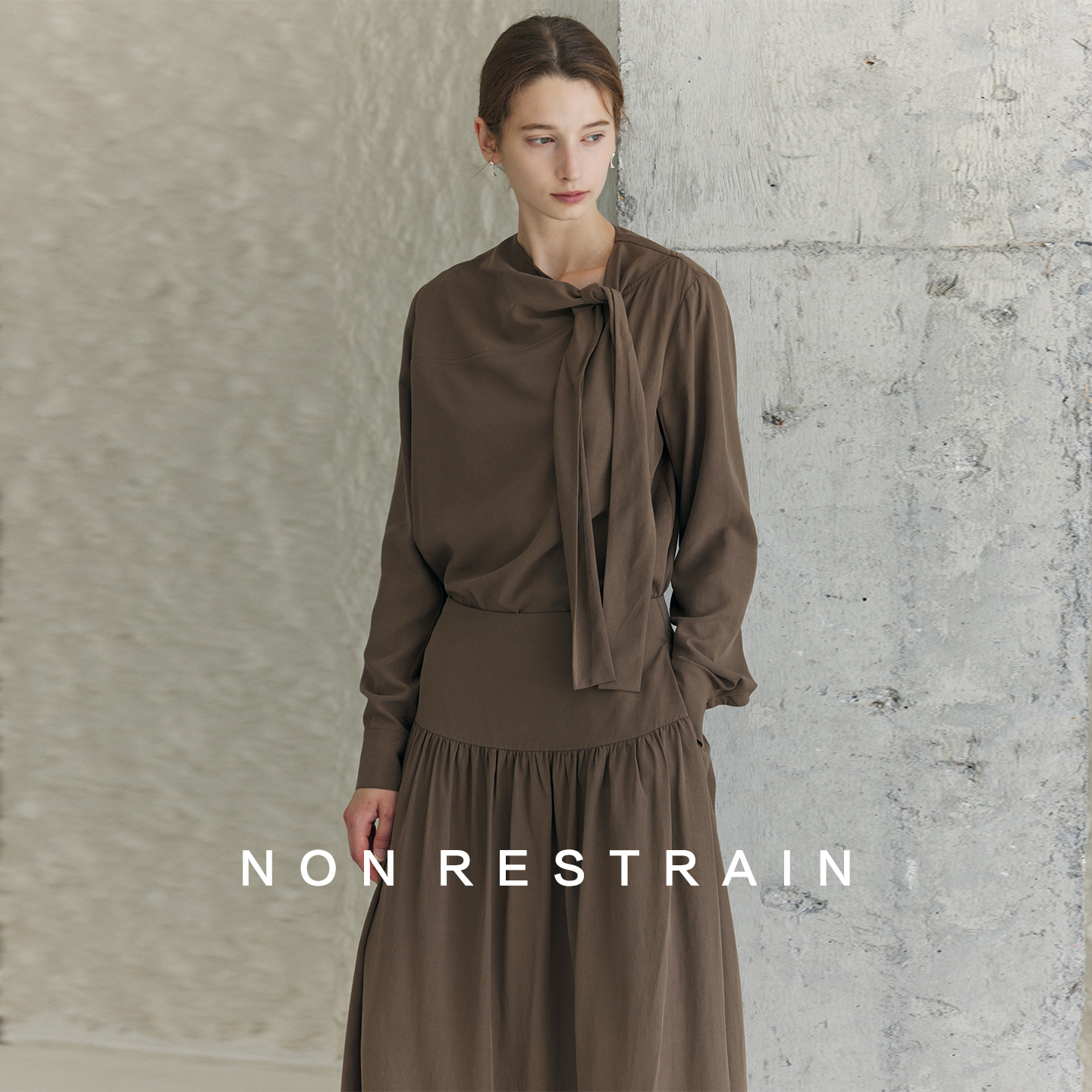 NONRESTRAIN法式衬衫半身裙套装