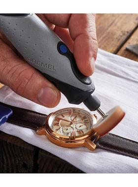 DREMEL琢美Stylo+2050触笔皮质工具收纳卷包棕色迷你小电磨机套装