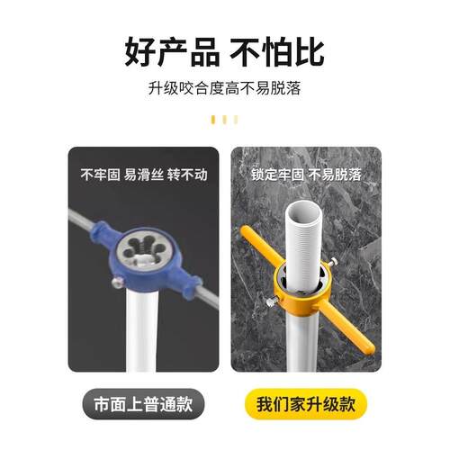 水管板牙套丝器6件套塑料ppr管神器工具出口丝锥扳手套装合金钢具
