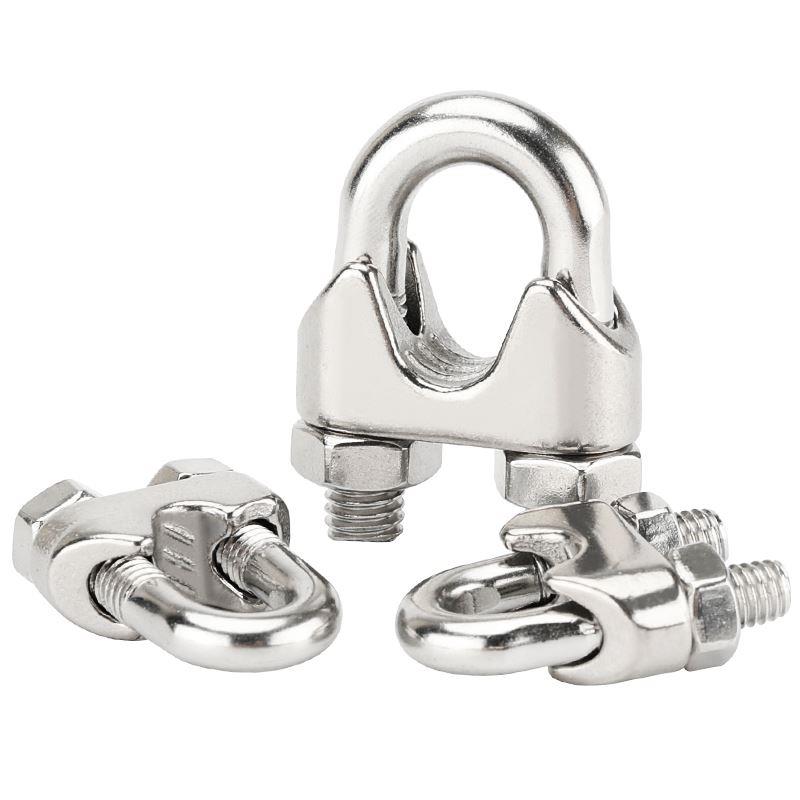 304不锈钢钢丝绳夹头卡头U型夹钢丝夹轧头线卡子线夹钢丝绳卡扣