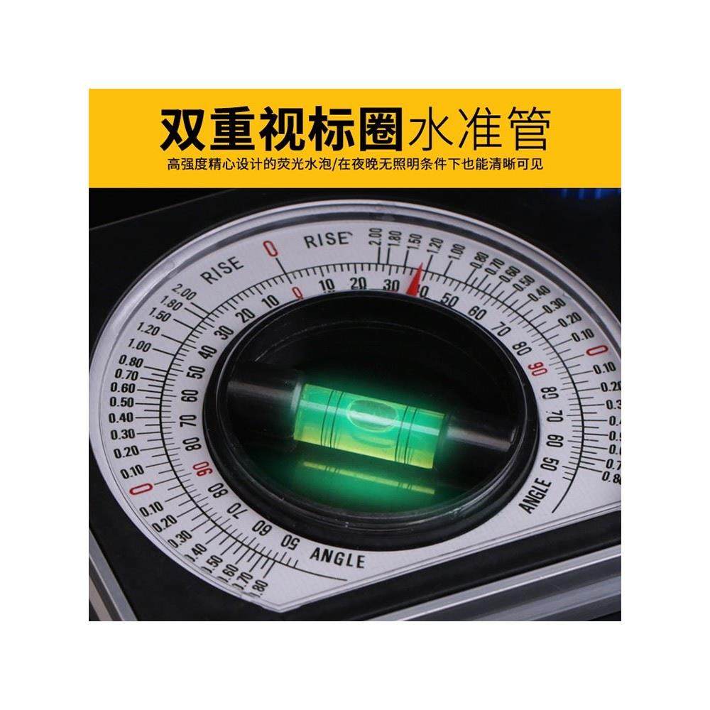 多功能坡度测量仪高精度坡度仪带磁性无磁水平尺角度仪工程坡度尺
