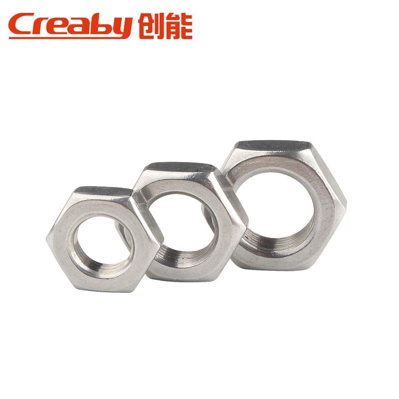 304不锈钢薄细牙螺母六角薄螺帽细丝反丝扣螺丝帽M6M8M10M12-M33