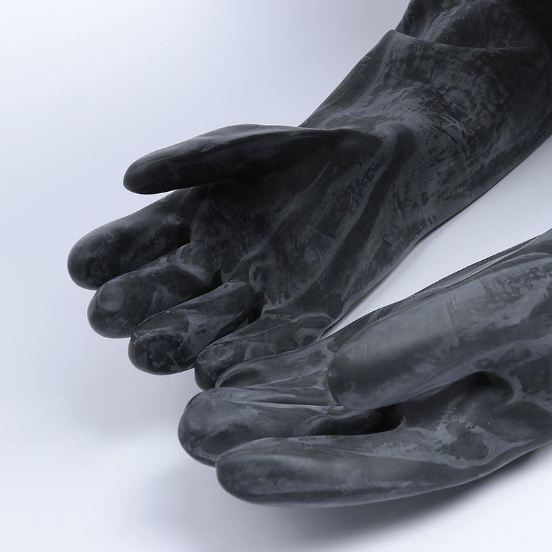 联利工业手套耐磨劳保耐酸减加厚防水防油化工加长防腐蚀橡胶手套