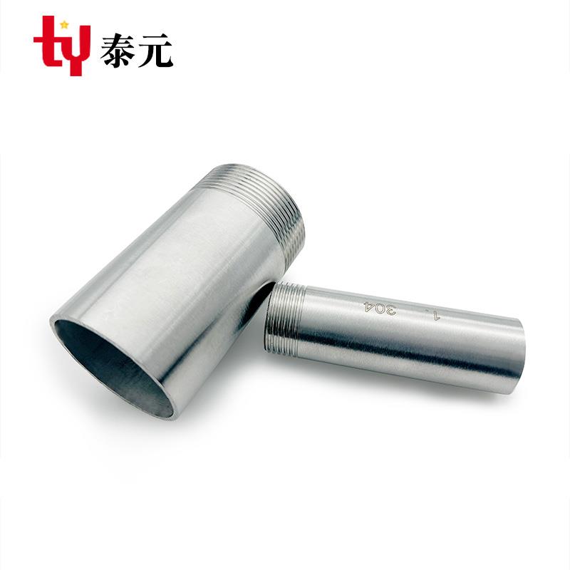 304不锈钢150mm加长单头丝焊接水管外丝管子外丝4分6分DN15 20 25