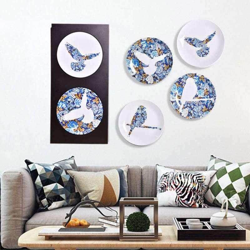 新中式背景墙壁饰沙发餐厅陶瓷墙壁挂件家居装饰品卧室花鸟挂盘,鲜花速递/花卉仿真/绿植园艺,洒水/浇水壶,淘宝优惠券,粉丝福利购,淘宝优惠卷