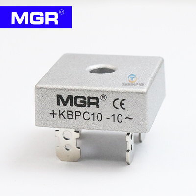 。乐清单相全桥式整流器堆模块KBPC1010方桥桥堆块10A 1000V