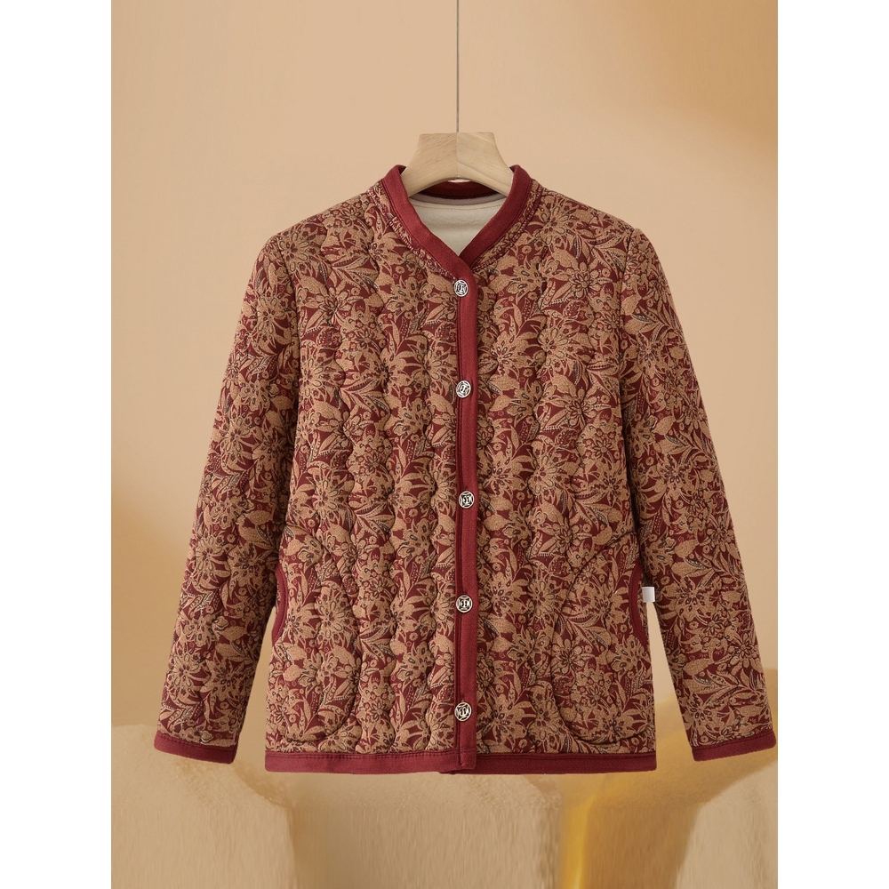 中老年妈妈装棉衣内外穿棉袄女装后背奶奶棉服后背加绒轻便小棉衣