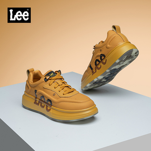 Lee官方板鞋男2025年冬季新款加绒鞋子男潮鞋男士休闲鞋真皮男鞋