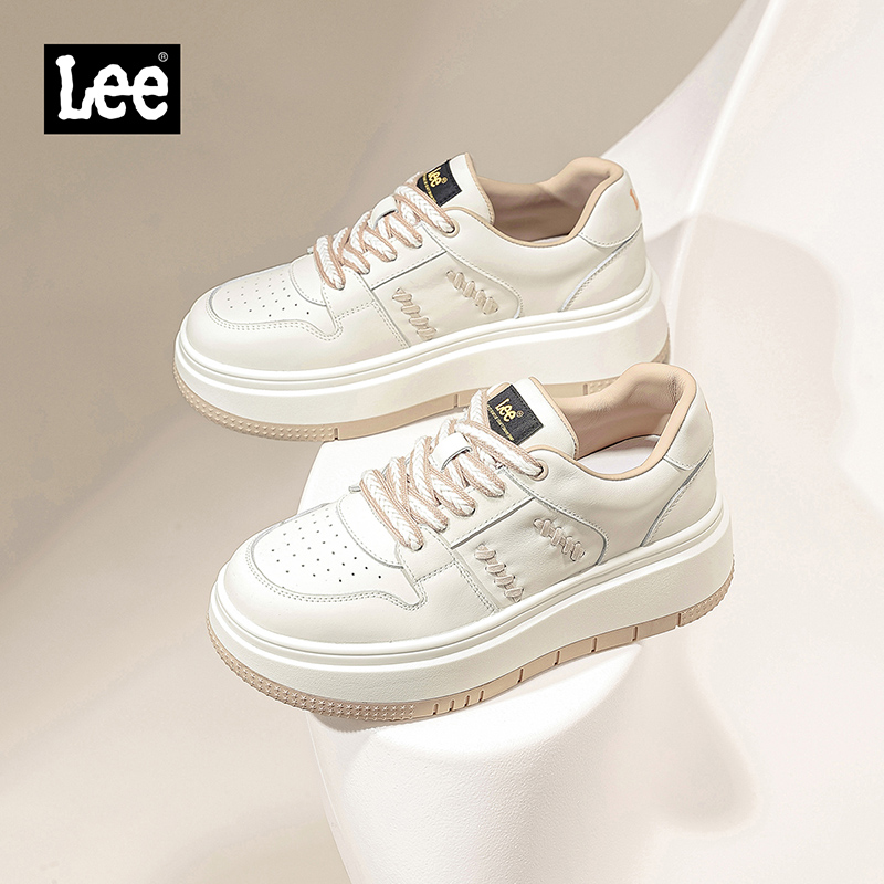 lee女鞋真皮休闲运动板鞋