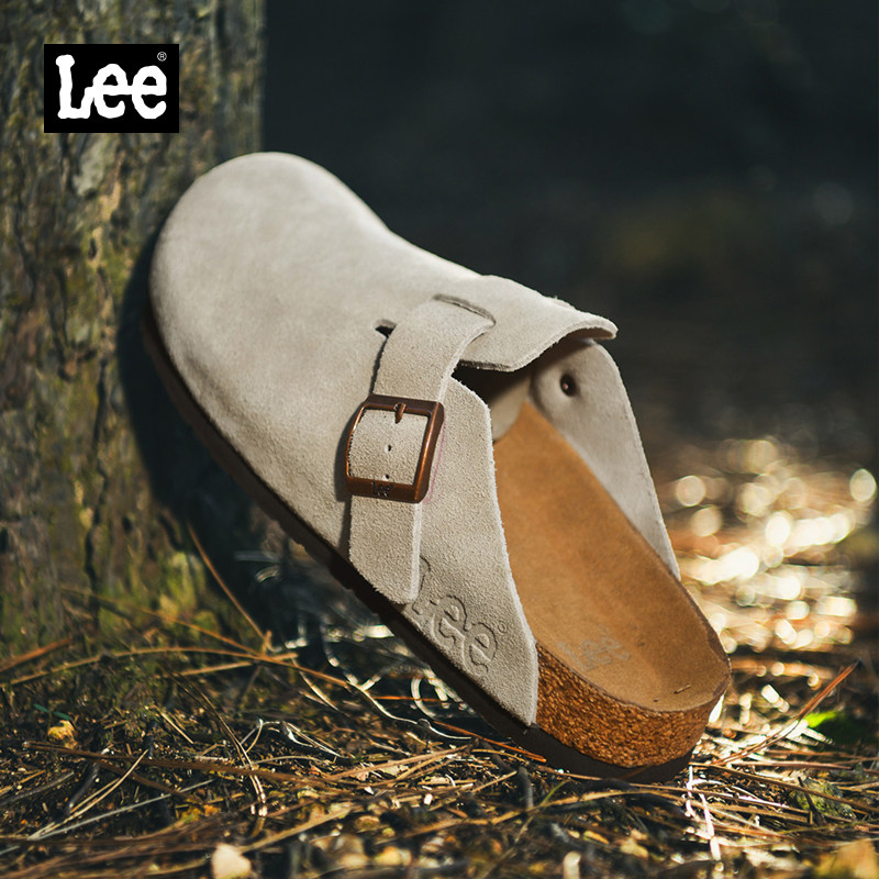 Lee凉鞋情侣款2025夏季新款勃肯鞋男女厚底真皮一脚蹬懒人鞋包头,女鞋,勃肯鞋/软木鞋,淘宝优惠券,粉丝福利购,淘宝优惠卷