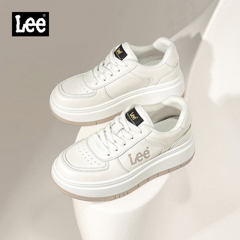 lee官方女鞋新款增高厚底板鞋