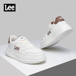 男士 新款 休闲鞋 子男潮流小白鞋 男 Lee官方男鞋 男真皮板鞋 2026春季