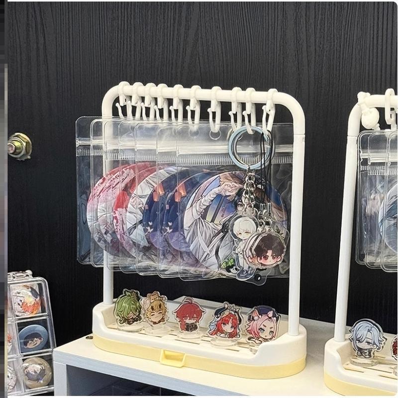 流麻吧唧展示架多层吃谷人痛柜收纳好物钥匙扣立牌挂件置物架盒