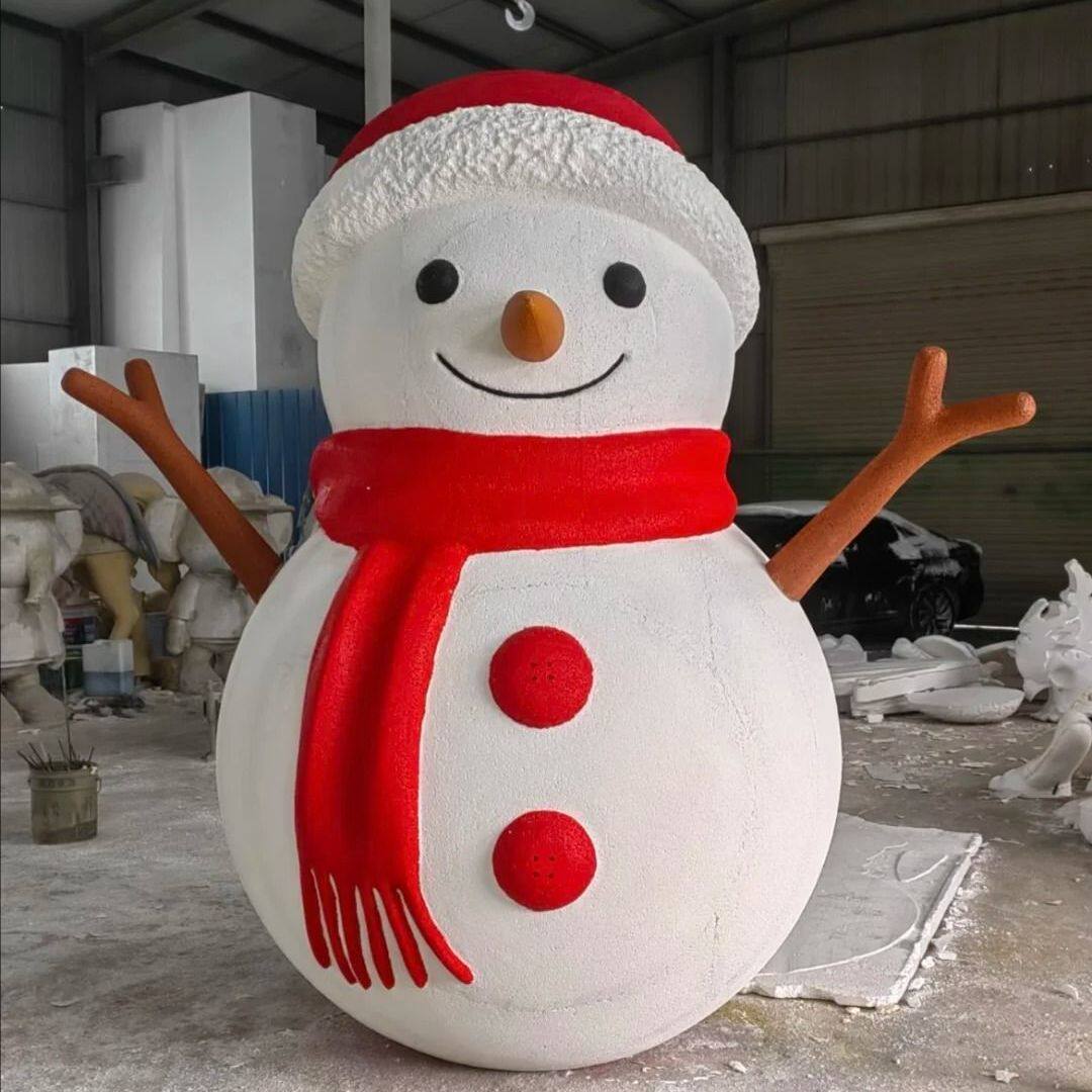 圣诞节泡沫大型雕塑雪人仿真景观摆件装置美陈成品道具
