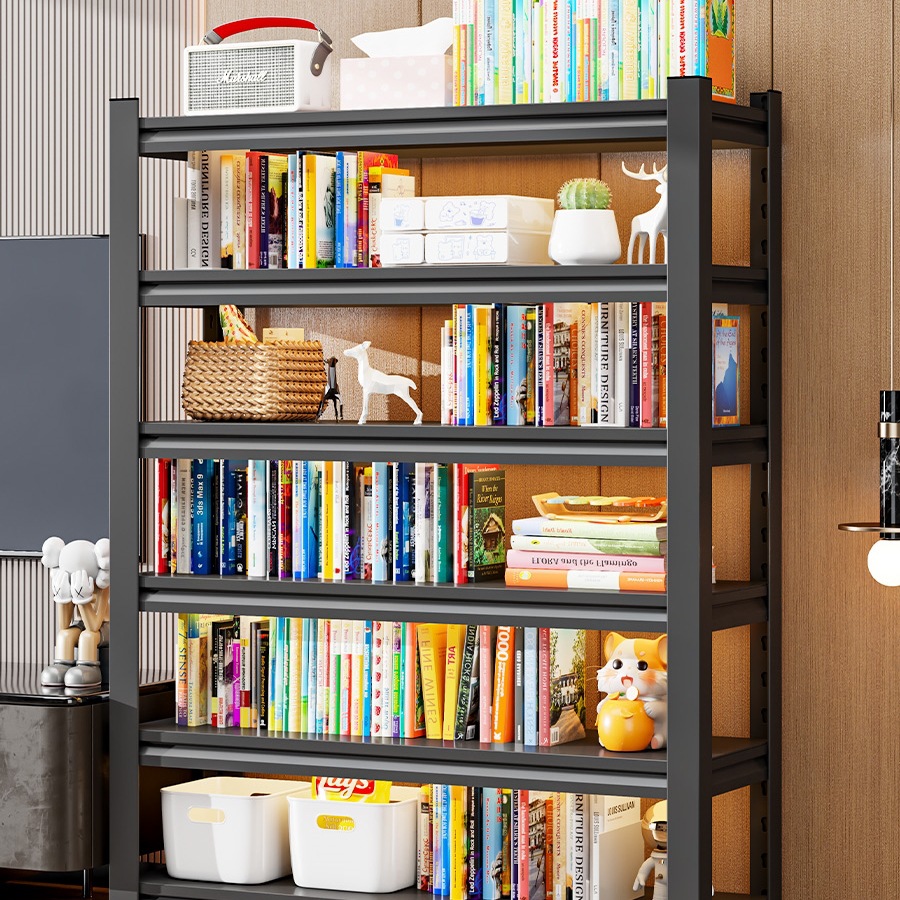 碳钢置物架家用多层收纳架书架客厅收纳架阳台厨房储物架落地货架