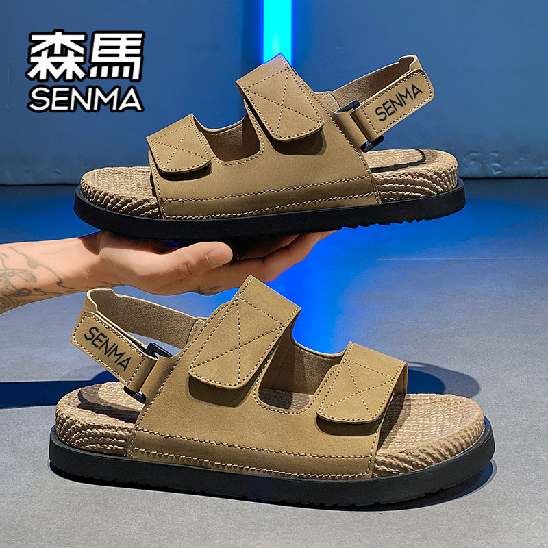 森马拖鞋男夏季外穿勃肯鞋运动休闲防滑防臭真皮复古软底罗马凉鞋