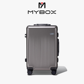 MYBOX减震轮行李箱女PC铝框拉杆箱轻奢商务24寸旅行箱20寸登机箱