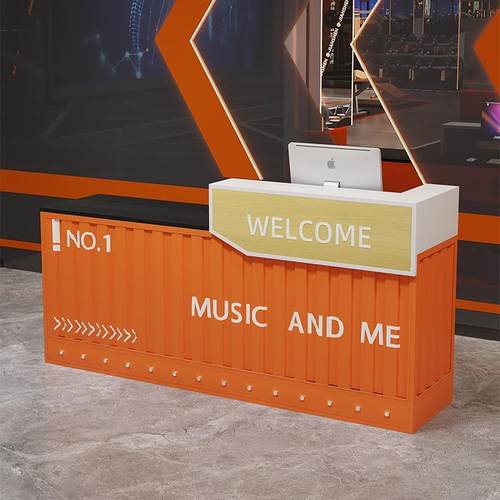 收银柜台奶茶店咖啡厅健身房店铺商用酒吧吧台柜台工业风前台接待