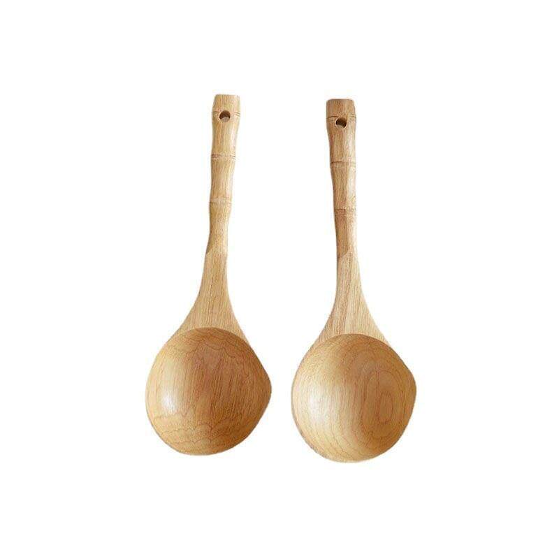 柯木泡浴舀浴拿水勺榉木木勺院水瓢实木勺沐浴勺家用长柄水勺