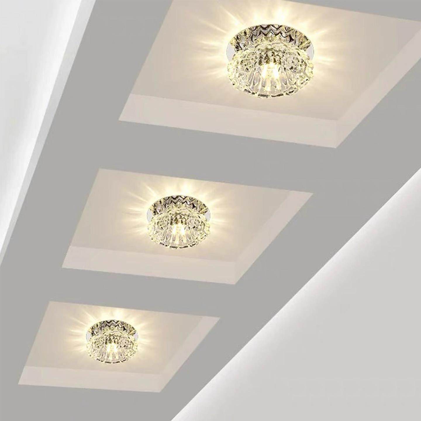 简约现代嵌入式悬吊式天花板天花板灯走道灯走廊灯LED水晶射灯玄,家装灯饰光源,厨卫/阳台/玄关/过道吸顶灯,淘宝优惠券,粉丝福利购,淘宝优惠卷