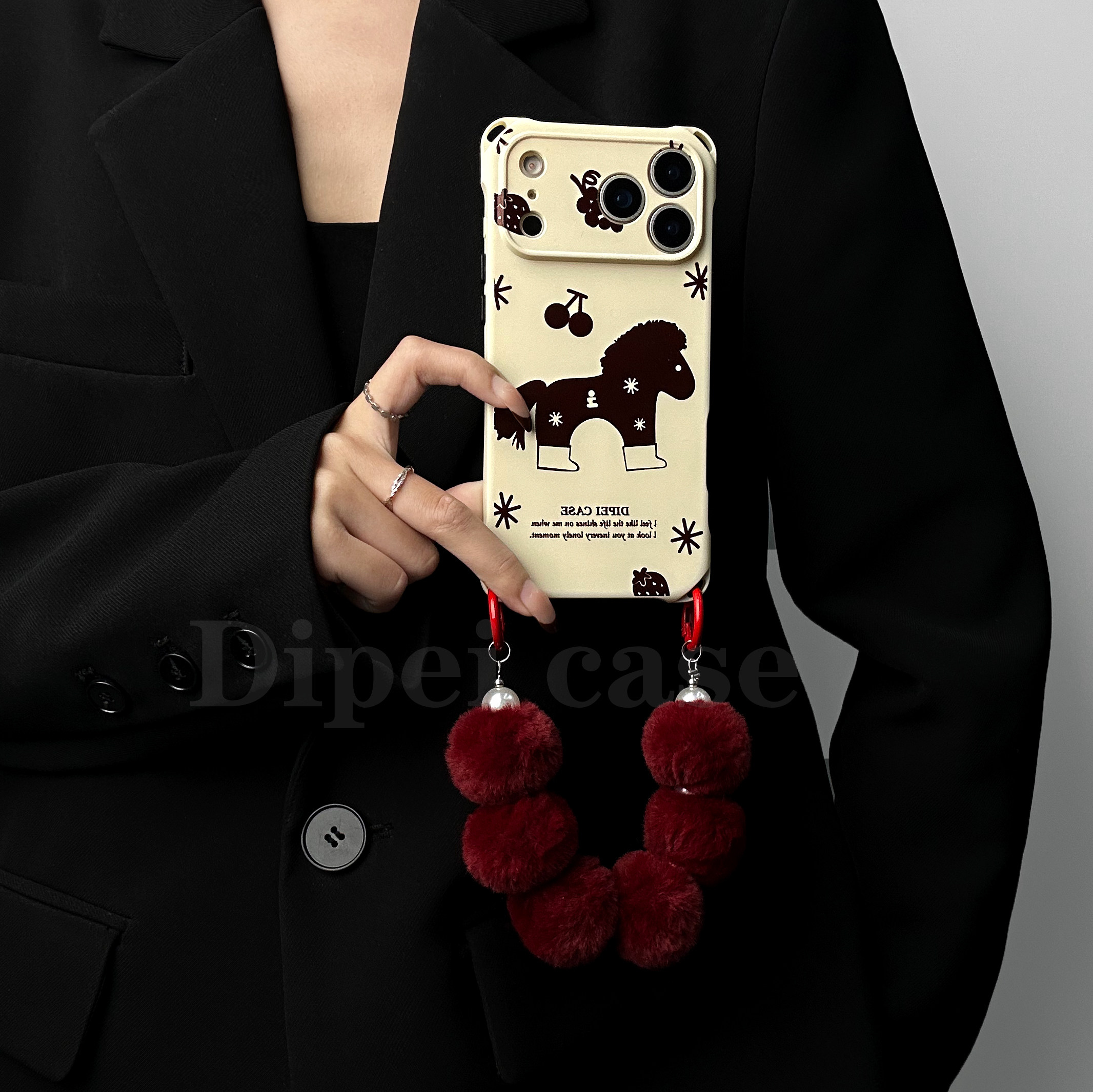 可爱樱桃小马适用三星s25手机壳