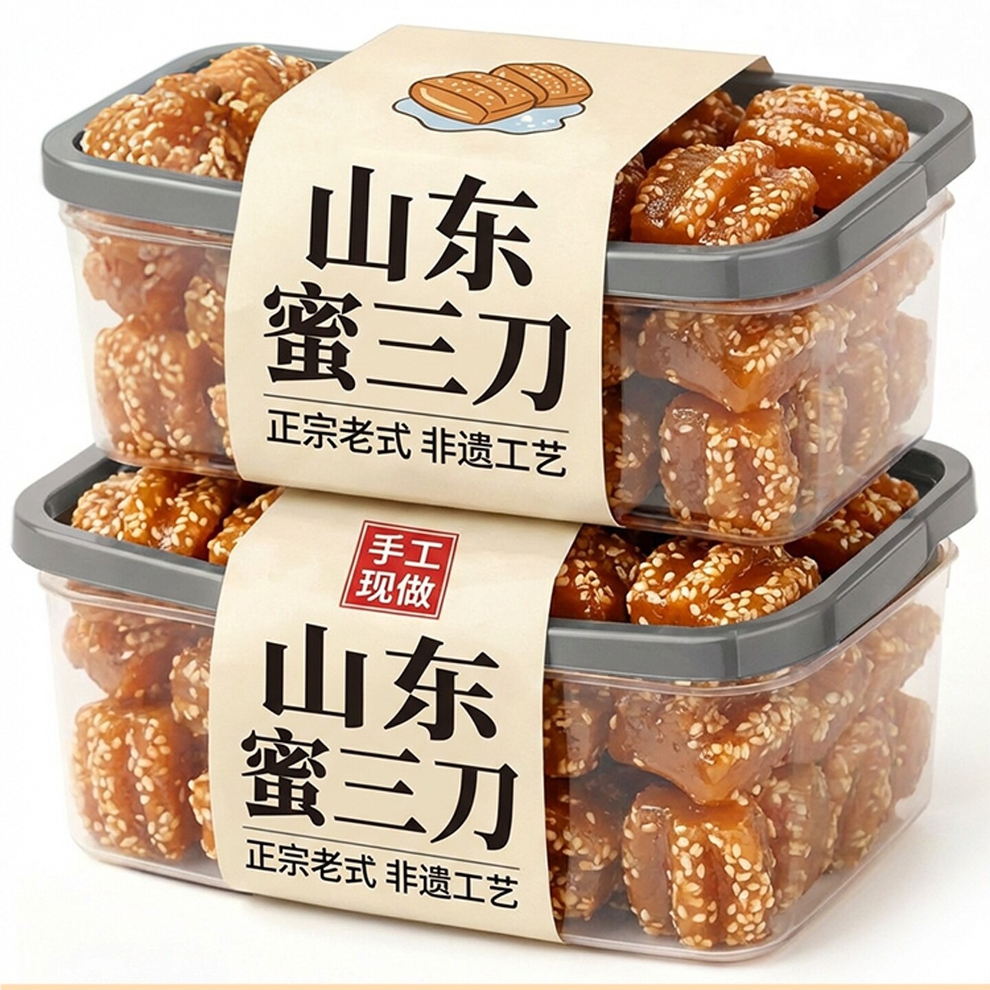 正宗特产蜜三刀山东老式果子大密三刀零食河南糕点心官方旗舰店