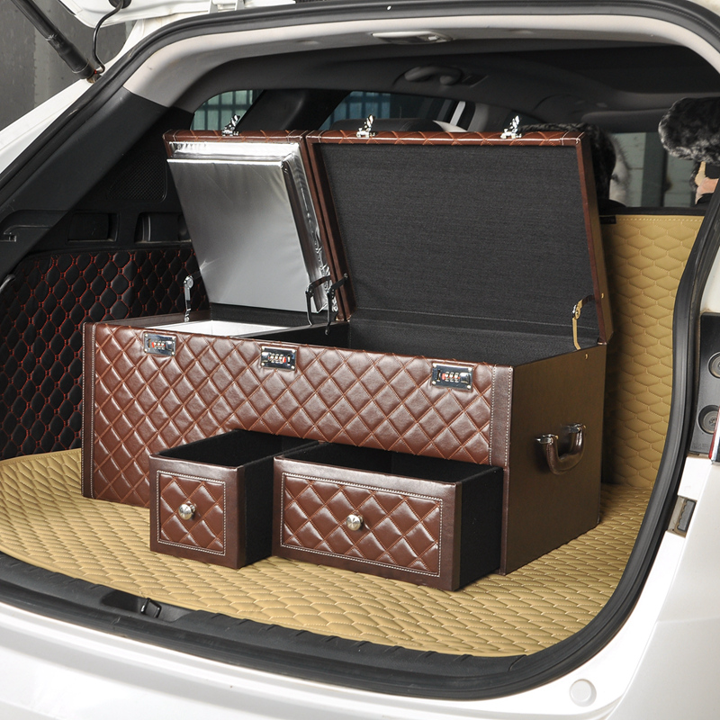 车载后备箱储物箱汽车收纳箱整理箱多功能用品置物箱抽屉尾箱杂物