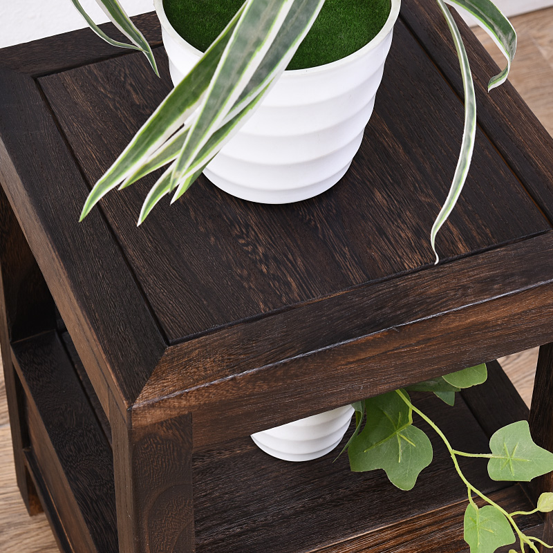 实木花架烧桐木客厅阳台绿萝多层花盆架中式盆景室内置物架花几