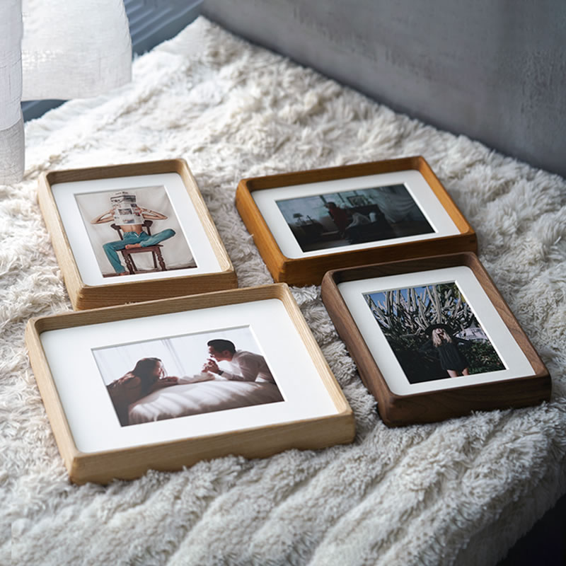 鲁大爷黑胡桃10寸实木相框摆台6寸a4摆件8原木画框装裱木质洗照片