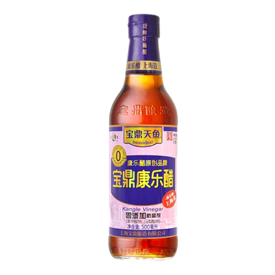 上海宝鼎康乐醋500ml*6瓶装酿造醋酸爽开胃蘸醋蟹醋调料批发