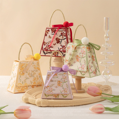 精致喜糖盒田园风手提