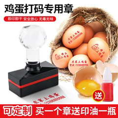 贝骏毅鸡蛋印章光敏印油鸡蛋打码