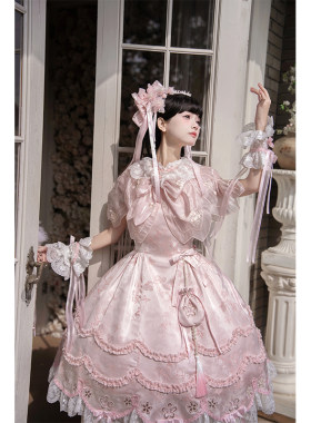 【垂丝樱花截团制作】Lunethe月落成诗 中华风旗袍斗篷樱花lolita