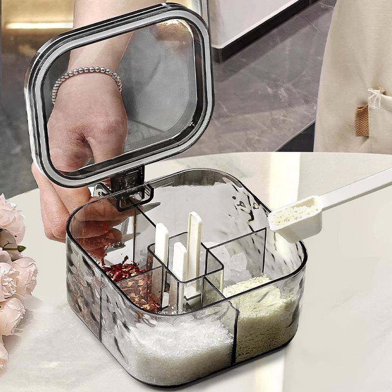 调料盒家用厨房调料罐组合套装一体多格盐味精胡椒佐料香料收纳盒,收纳整理,首饰盒,淘宝优惠券,粉丝福利购,淘宝优惠卷