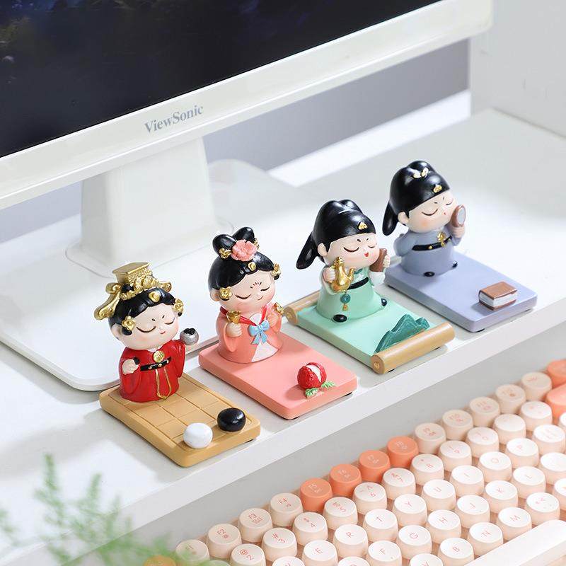 国潮古风大唐盛世手机支架创意礼物桌面装饰品摆件旅游文创礼品,家居饰品,装饰摆件,淘宝优惠券,粉丝福利购,淘宝优惠卷