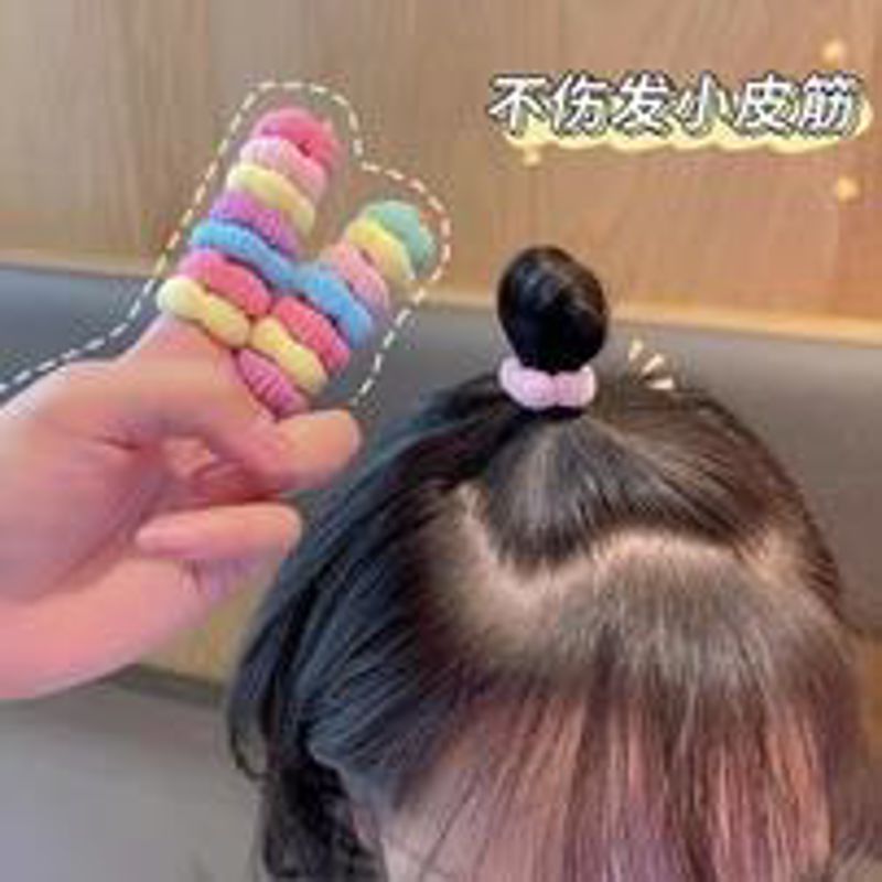 宝宝果色毛巾圈高弹力不伤发橡皮筋扎头发可爱女童小揪揪头绳女
