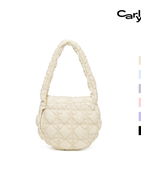 【虞书欣同款】Carlyn SOFT M新年礼物中号韩国爆款褶皱云朵斜挎