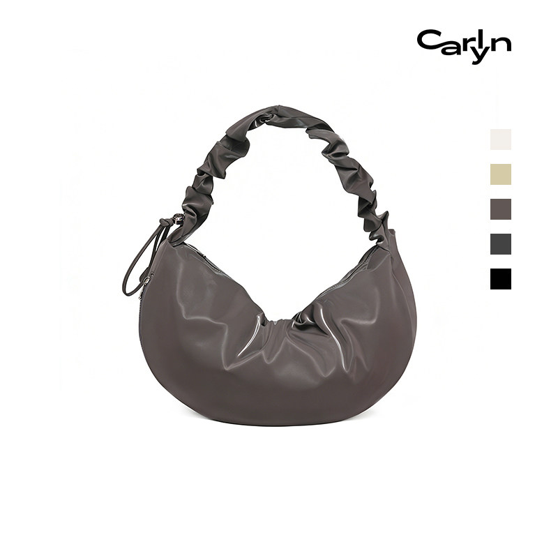 Carlyn BABE M中号韩国马鞍饺子包单肩手提包调节肩带流浪Hobo包