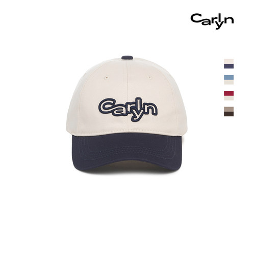 【Minnie同款】Carlyn VOLUME LOGO CAP拼色弯檐棒球帽简约时尚帽
