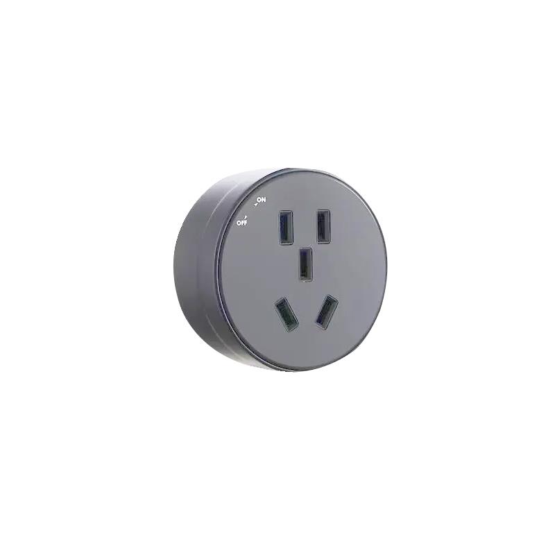 德珅电力轨道二代标准款五孔适配器壁挂移动适配器插座