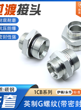 伊顿永华标准24度锥液压过渡接头卡套式端直通管接头1CB 油管接头
