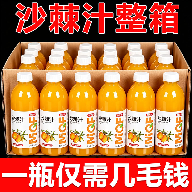 【买一发二】沙棘汁360ml*24瓶酸甜解腻含沙棘原浆新日期特价批发