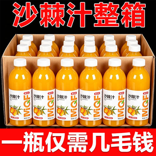 【买一发二】沙棘汁360ml*24瓶酸甜解腻含沙棘原浆新日期特价批发