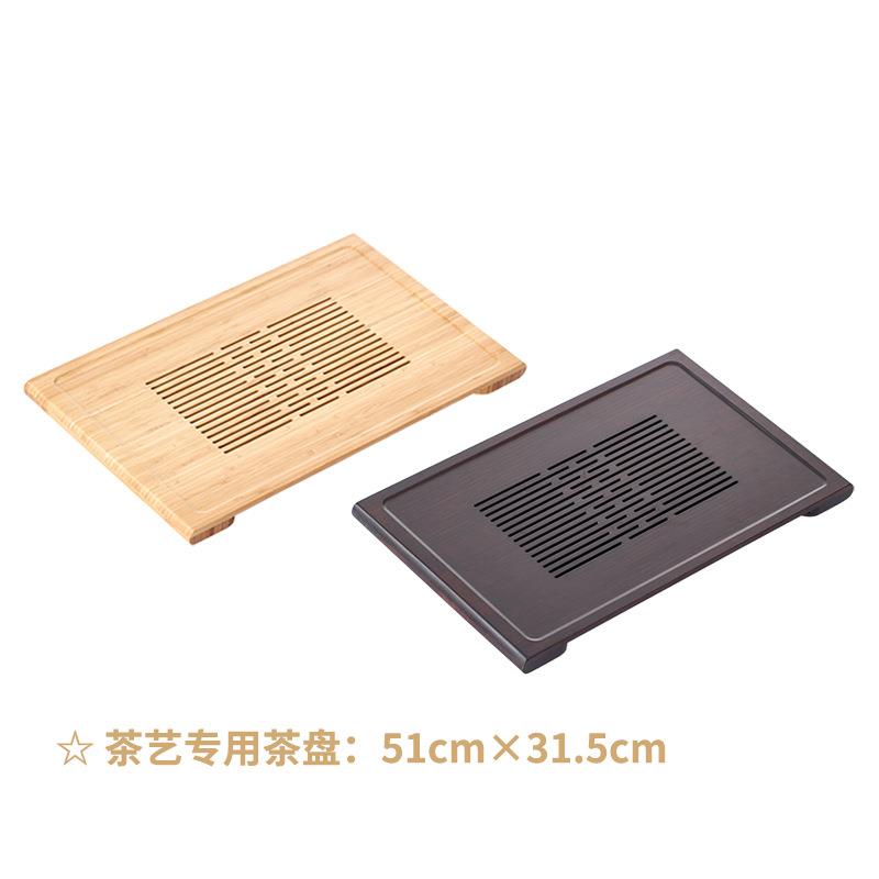 茶艺教学专用沥水茶盘抽屉式储水蓄接排水管干湿两用茶台竹制茶船