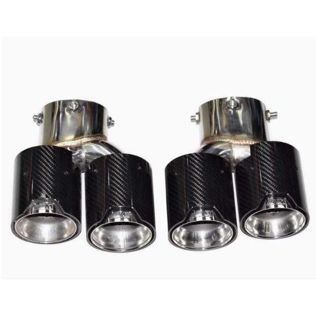 适用于宝马M240M340M440i排气管改装四出不锈钢碳纤黑尾喉G21G42