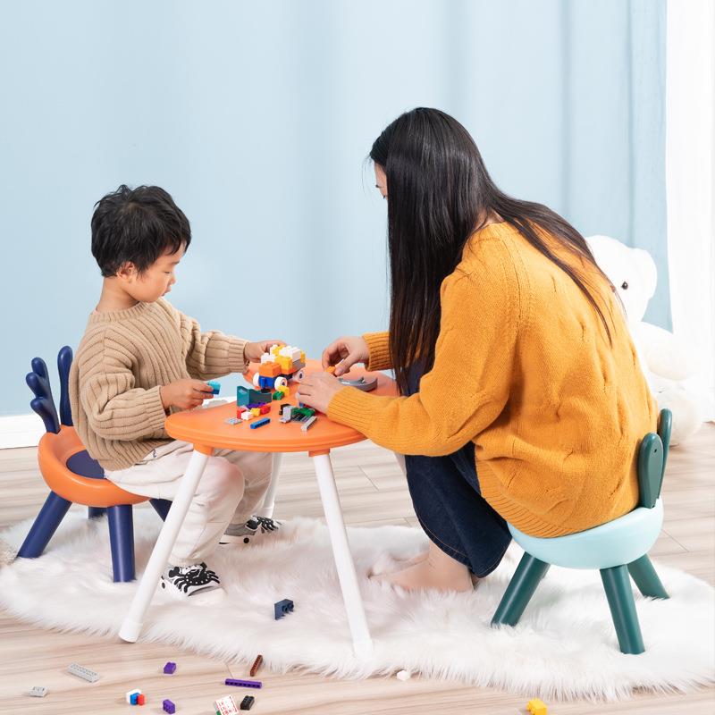 幼儿园桌椅儿童板凳靠背座椅家用宝宝花生桌子餐椅儿童乐园玩具桌
