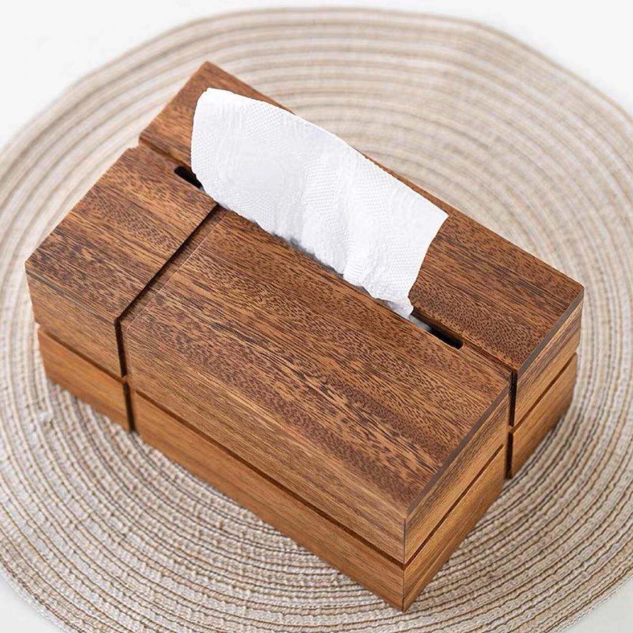 胡桃木木质纸巾盒桌面纸巾收纳盒客厅简约复古餐巾纸盒实木纸巾盒